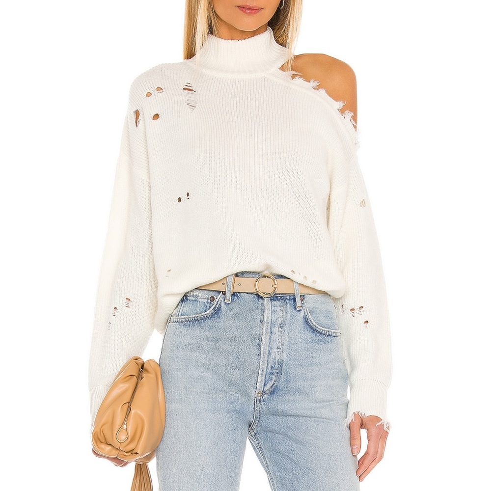 Lovers + Friends White Arlington Sweater
